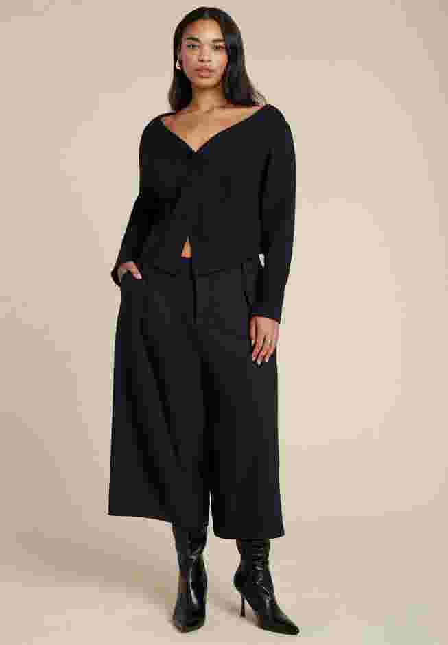 Button Up Wide Neck Top image number 2