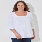 Ultra-Soft Square-Neck Tee image number null