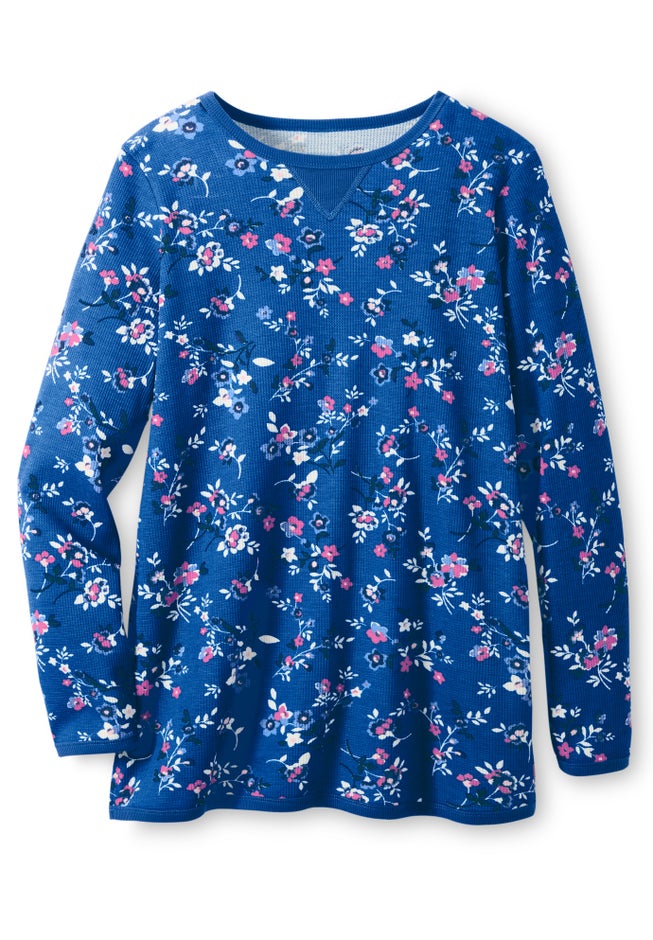 Ultra Soft Waffle Thermal Sweatshirt image number 2