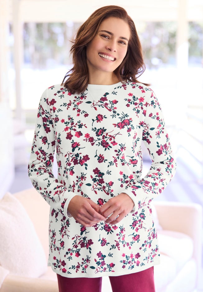 Ultra Soft Waffle Thermal Sweatshirt image number 10