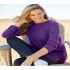 Long-Sleeve Crewneck Soft Waffle Knit Thermal Shirt image number null