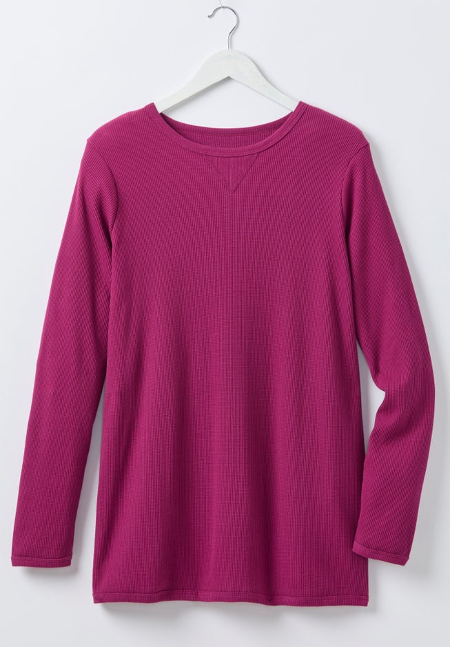 Ultra Soft Waffle Thermal Sweatshirt image number 3