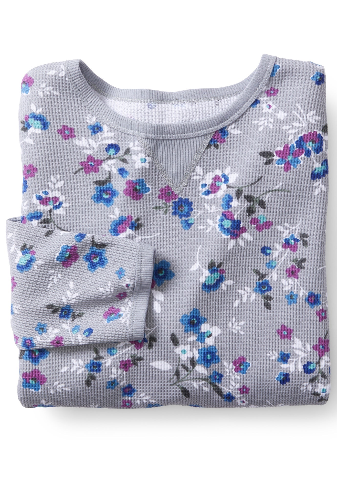 Ultra Soft Waffle Thermal Sweatshirt image number 2