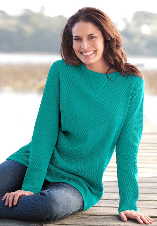 Ultra Soft Waffle Thermal Sweatshirt image number 0