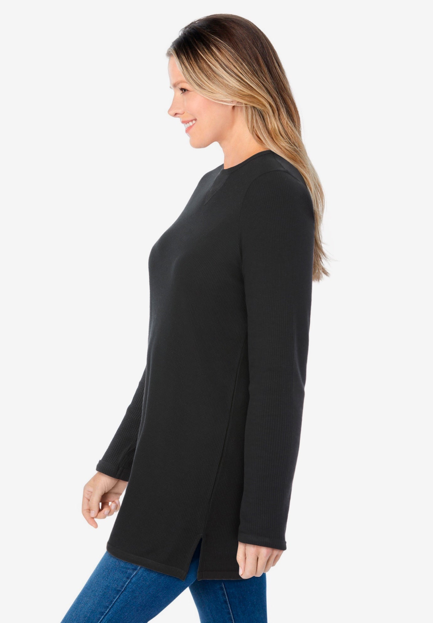 Ultra Soft Waffle Thermal Sweatshirt image number 5