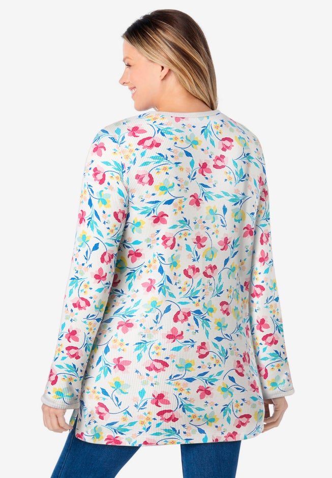 Ultra Soft Waffle Thermal Sweatshirt image number 2