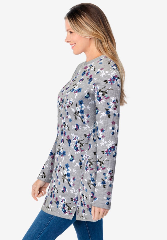 Ultra Soft Waffle Thermal Sweatshirt image number 4