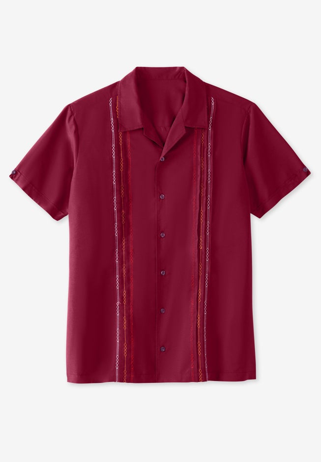 Short Sleeve Embroidered Island Shirt image number null