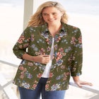 Crinkle Button-Front Shirt image number null