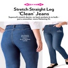 Stretch Straight-Leg Clean Jeans image number null