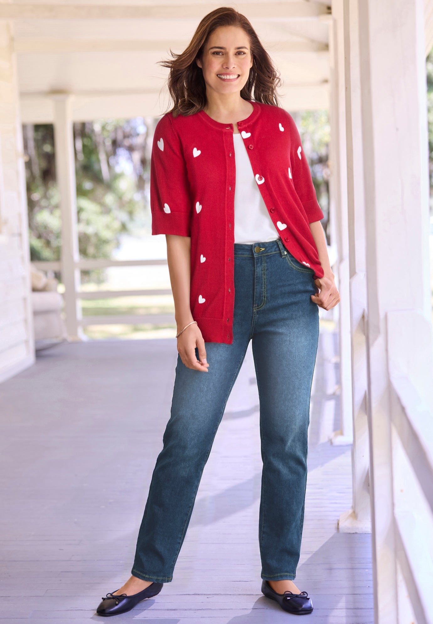 Stretch Straight-Leg Clean Jeans image number 5