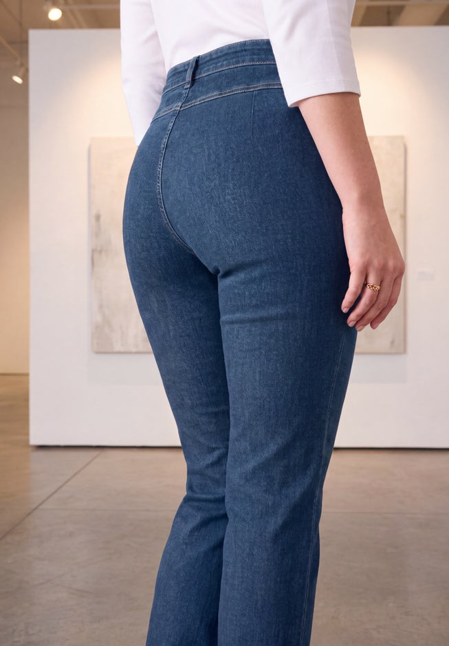 Stretch Straight-Leg Clean Jeans image number 5