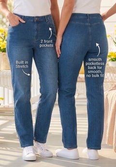 Stretch Straight-Leg Clean Jeans