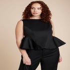  Flared Peplum Top image number null