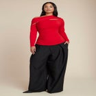  Sliced Asym Neck Top image number null