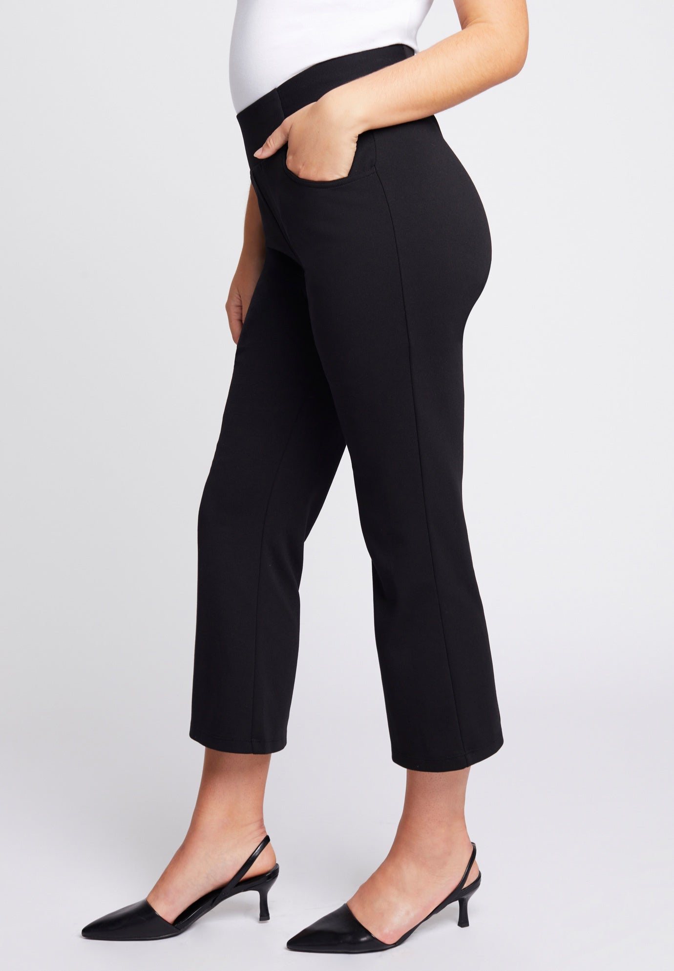 FormFit Ponte Cropped Flare Pant image number 2