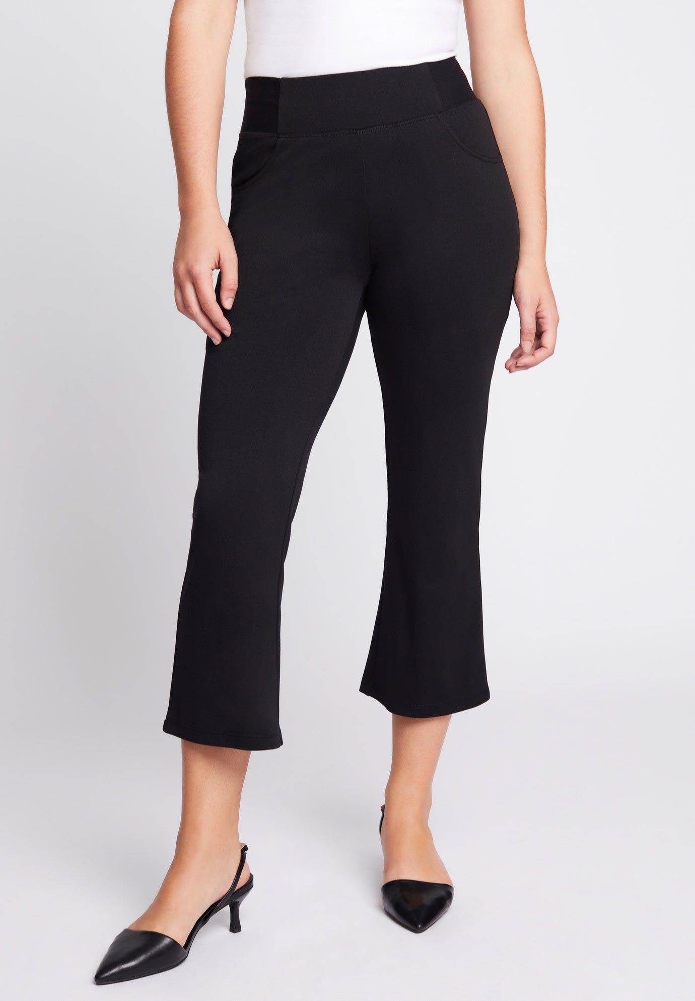 FormFit Ponte Cropped Flare Pant image number 0