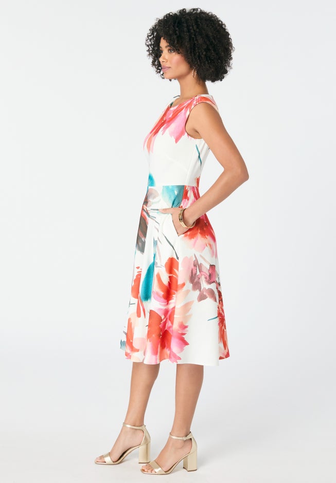 Fit-and-Flare Tank Dress image number null