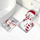 Snowman Flakes 3-Piece Contour Rug Set image number 0