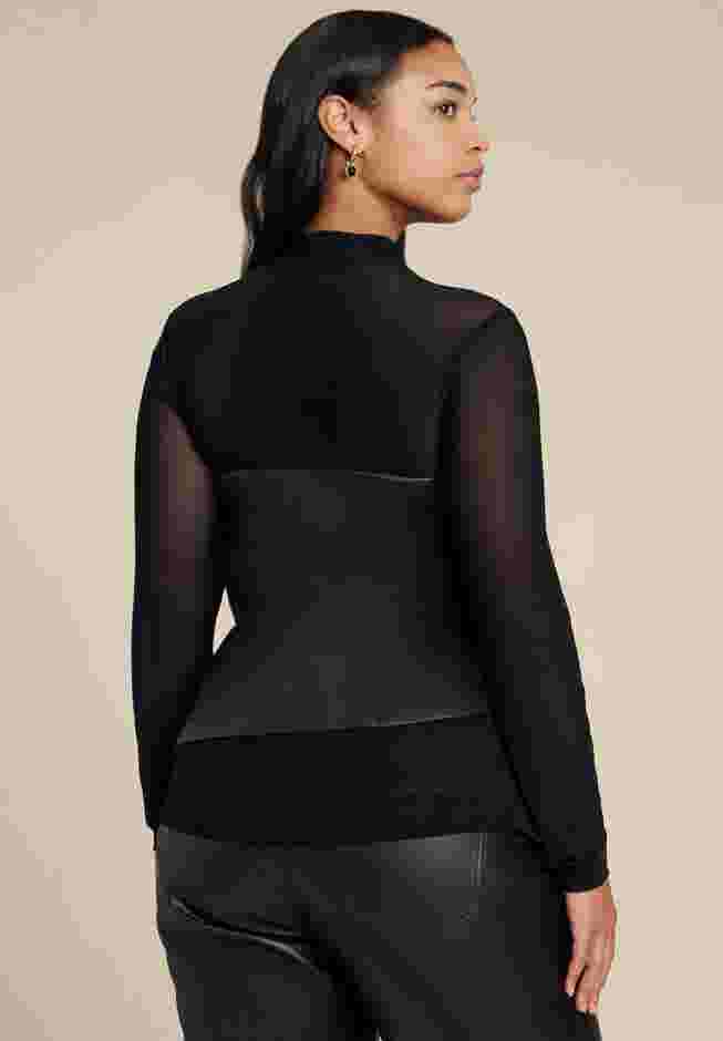 Faux Leather Wrap Top image number 1