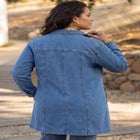 Right Fit&trade; Stretch Denim Long-Length Jacket image number null