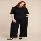 Knit Trouser With Button Tab image number null