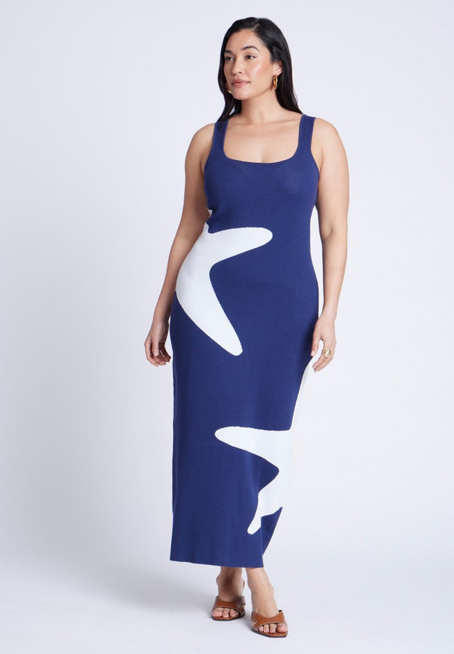 Intarsia Column Dress image number 1
