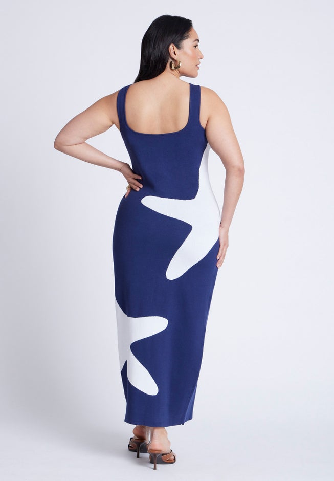 Intarsia Column Dress image number 2