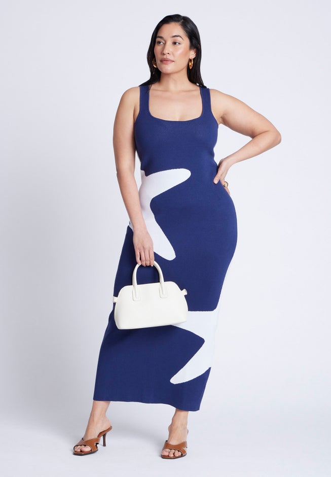 Intarsia Column Dress image number 4