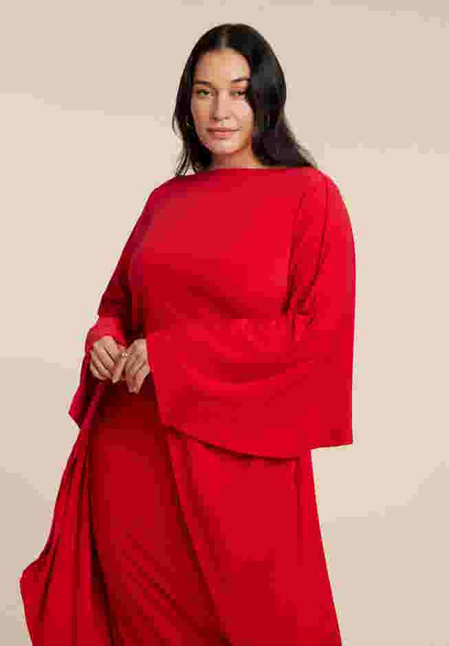 Maxi Dress with Cape Sleeves image number 2