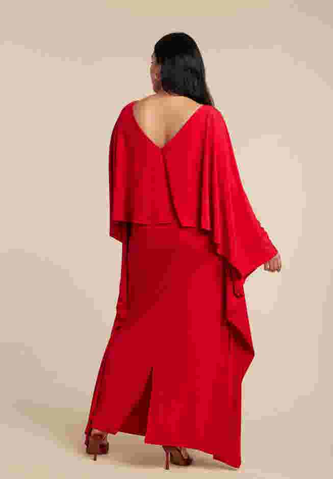Maxi Dress with Cape Sleeves image number 3