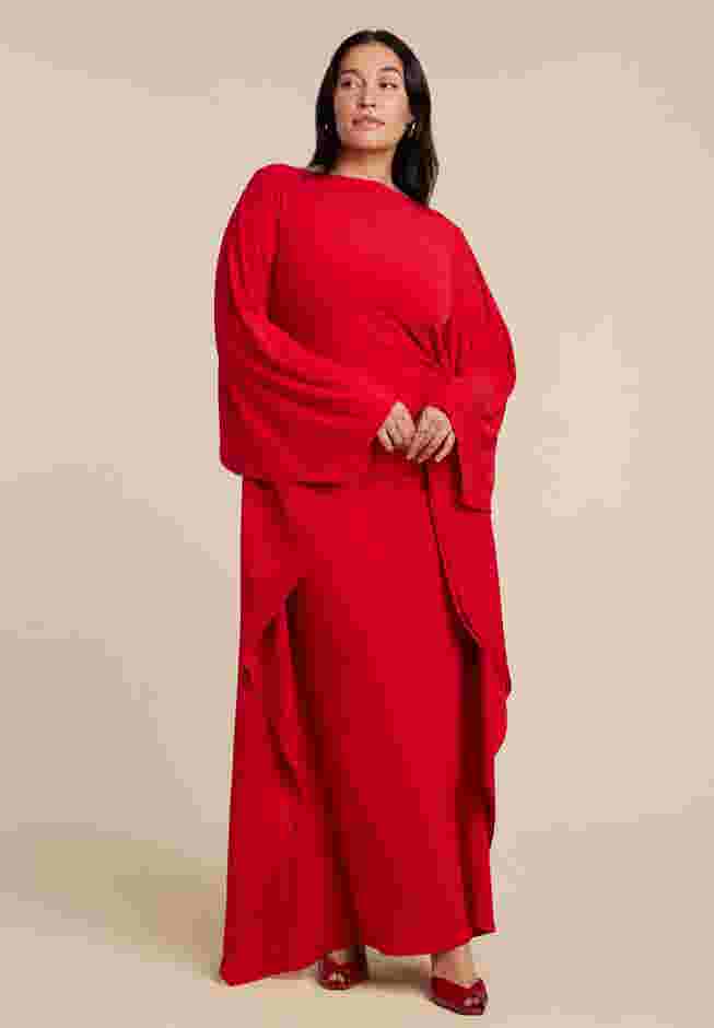 Maxi Dress with Cape Sleeves image number 4