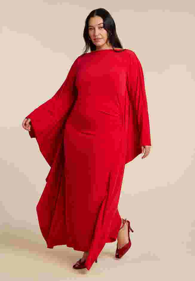 Maxi Dress with Cape Sleeves image number 5