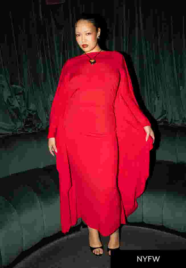 Maxi Dress with Cape Sleeves image number 0