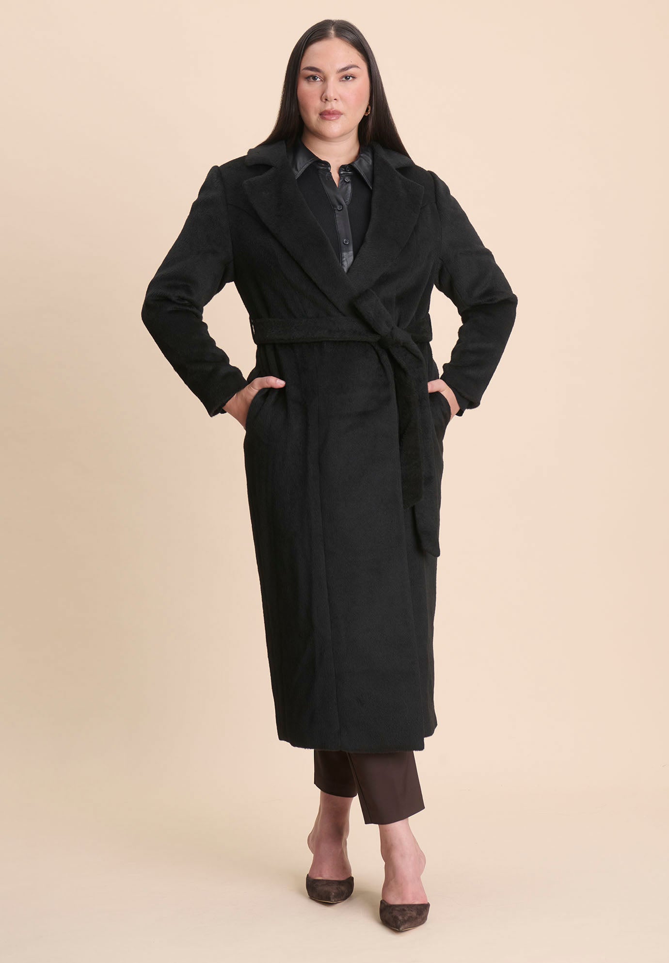 Belted Flyaway Coat image number 0