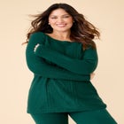 Cashmiracle&trade; Cable Sweater image number null