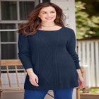 Cashmiracle&trade; Cable Sweater image number null