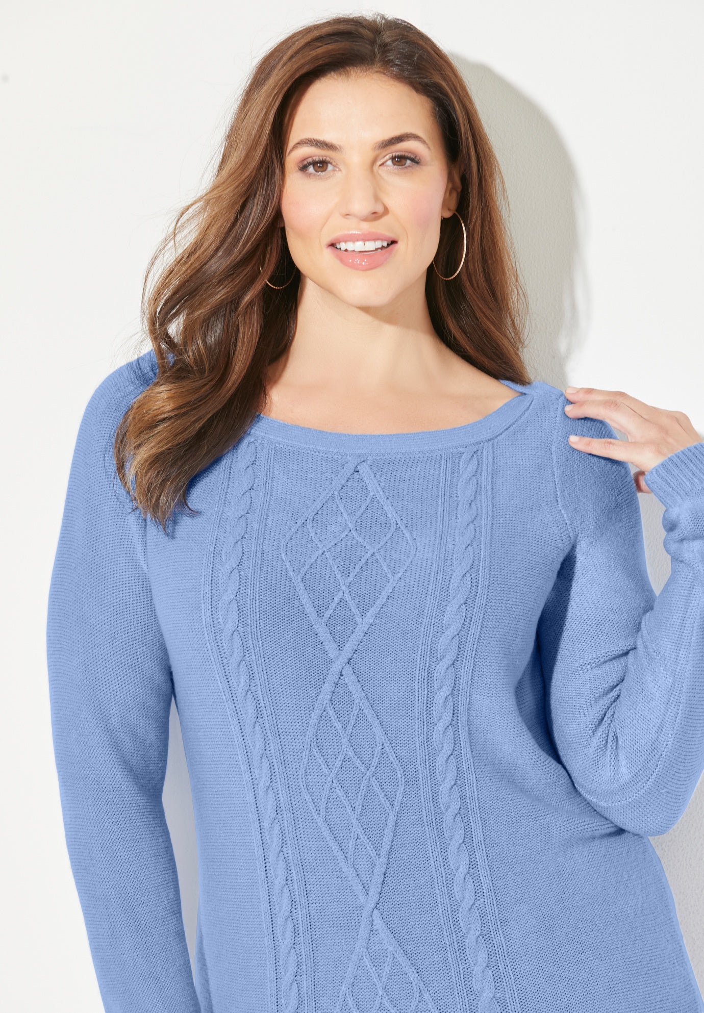 Cashmiracle™ Cable Sweater image number 3