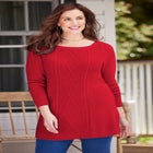 Cashmiracle™ Cable Sweater image number null