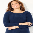 Cashmiracle&trade; Cable Sweater image number null