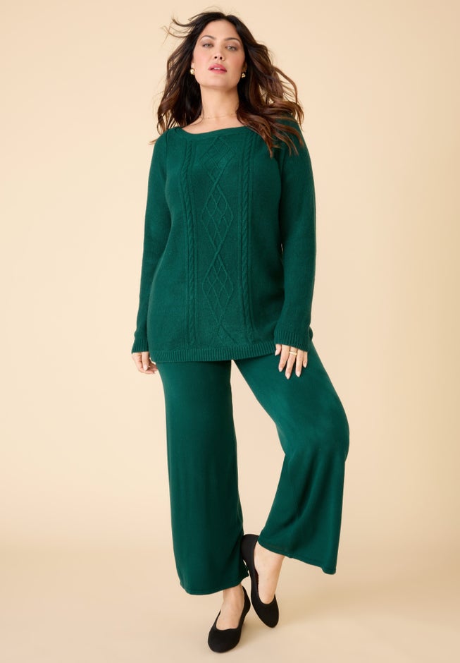 Cashmiracle™ Cable Sweater image number 0