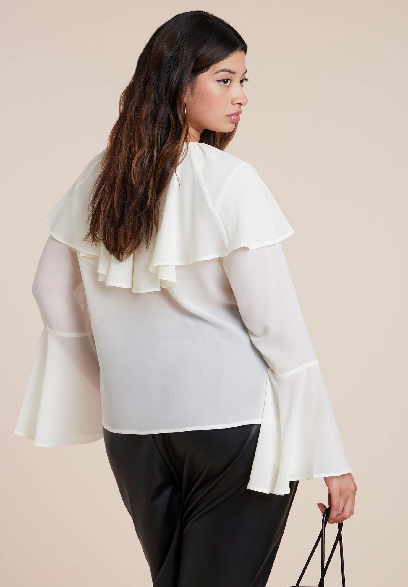 Ruffle Collar Top image number 1