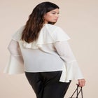 Ruffle Collar Top image number null