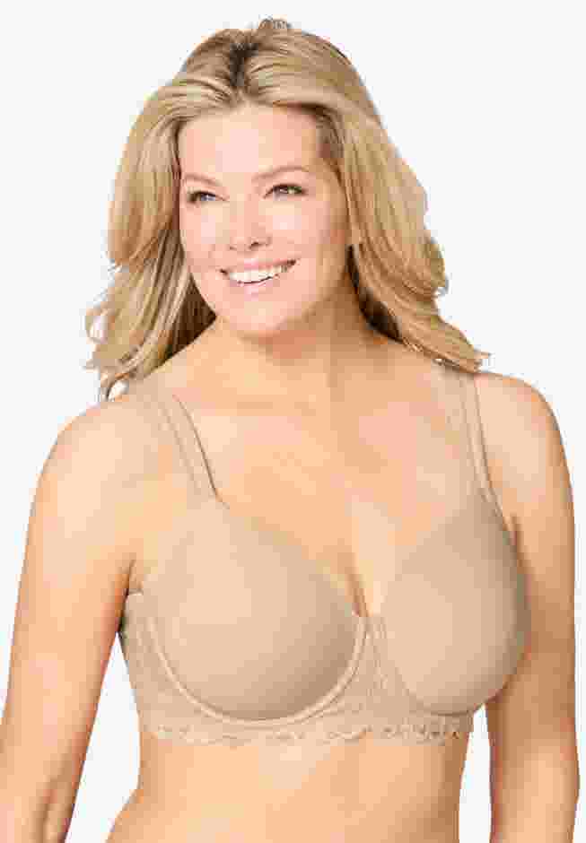 Leading Lady® The Chloe Lace Band Molded Underwire T-Shirt Bra image number 0