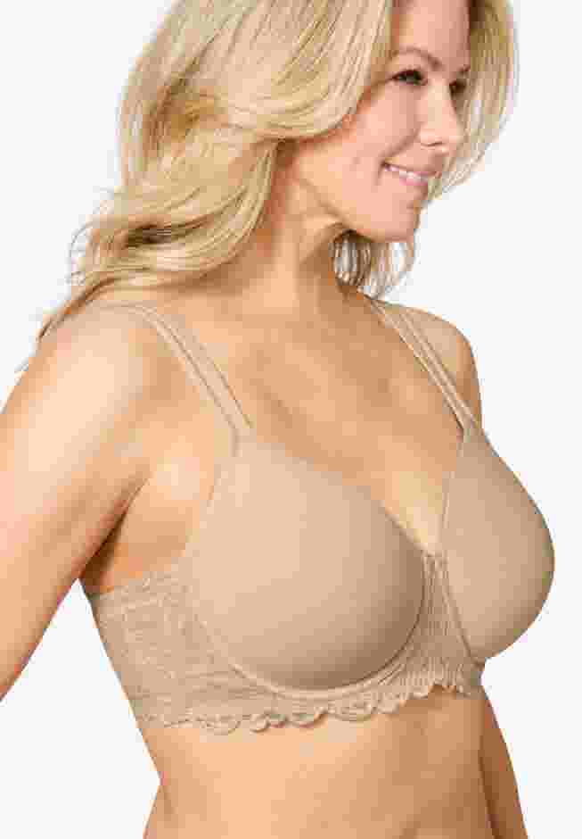 Leading Lady® The Chloe Lace Band Molded Underwire T-Shirt Bra image number 3
