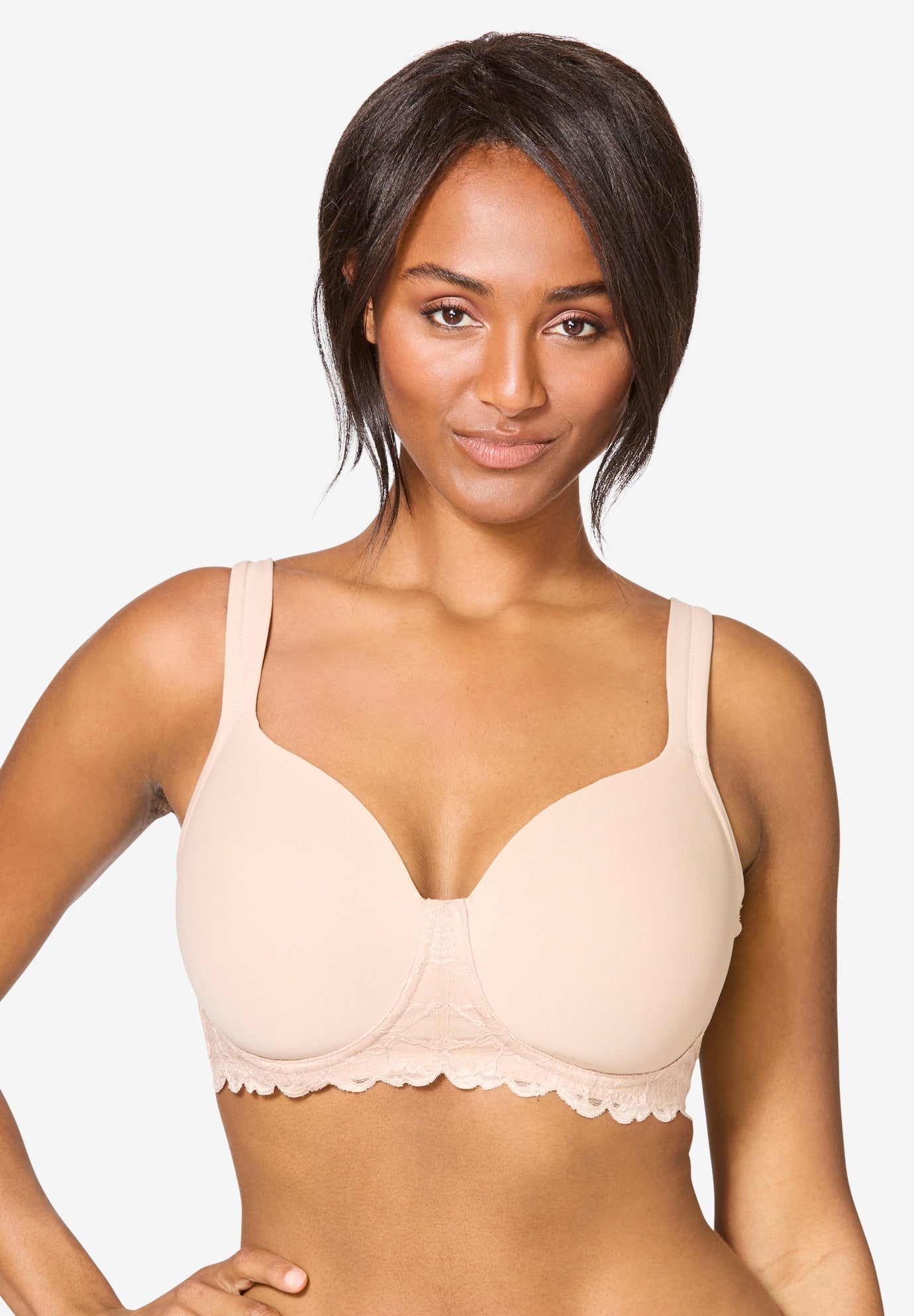 Leading Lady® The Zoey Lace Band Molded Wire Free T-Shirt Bra image number 0