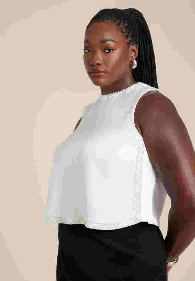  Embellished Sleeveless Boxy Shirt  image number 1
