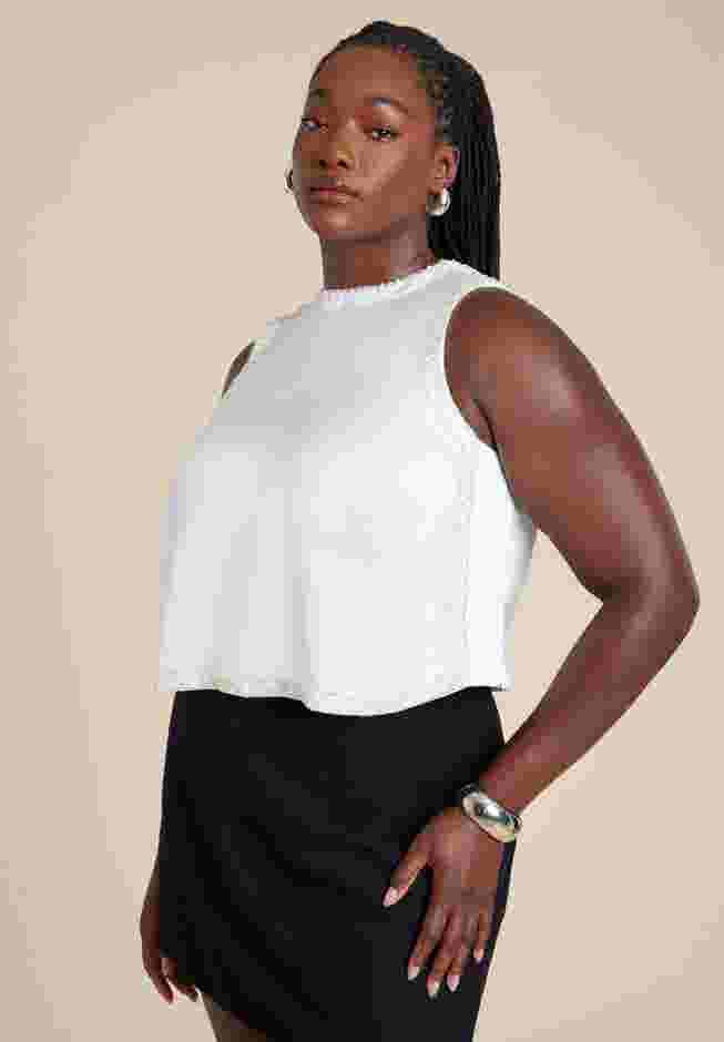  Embellished Sleeveless Boxy Shirt  image number 3