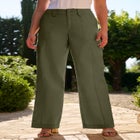 Wide-Leg Cargo Pants image number null