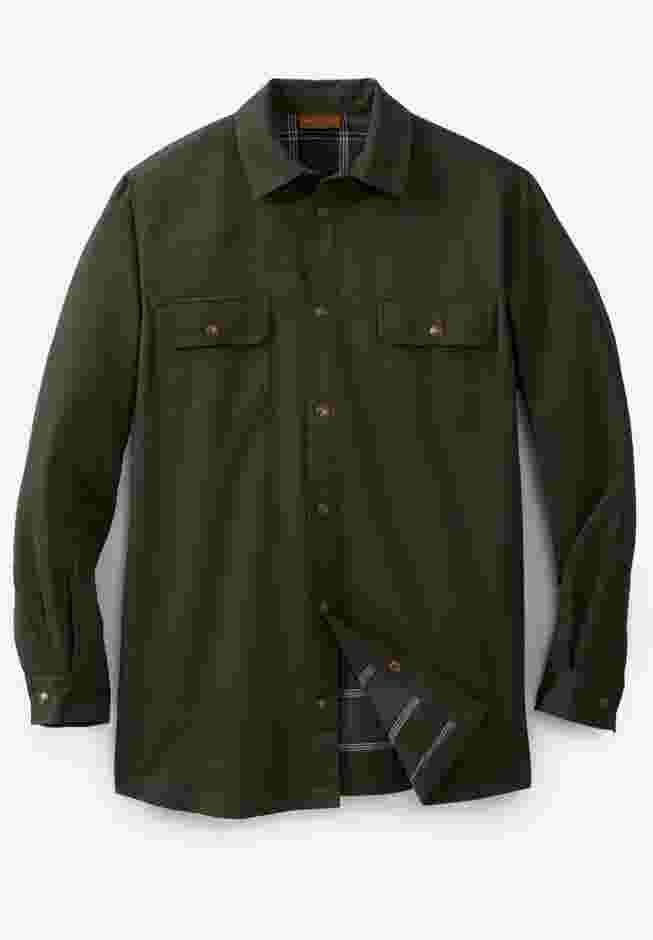 Flannel-Lined Twill Shirt Jacket image number 0